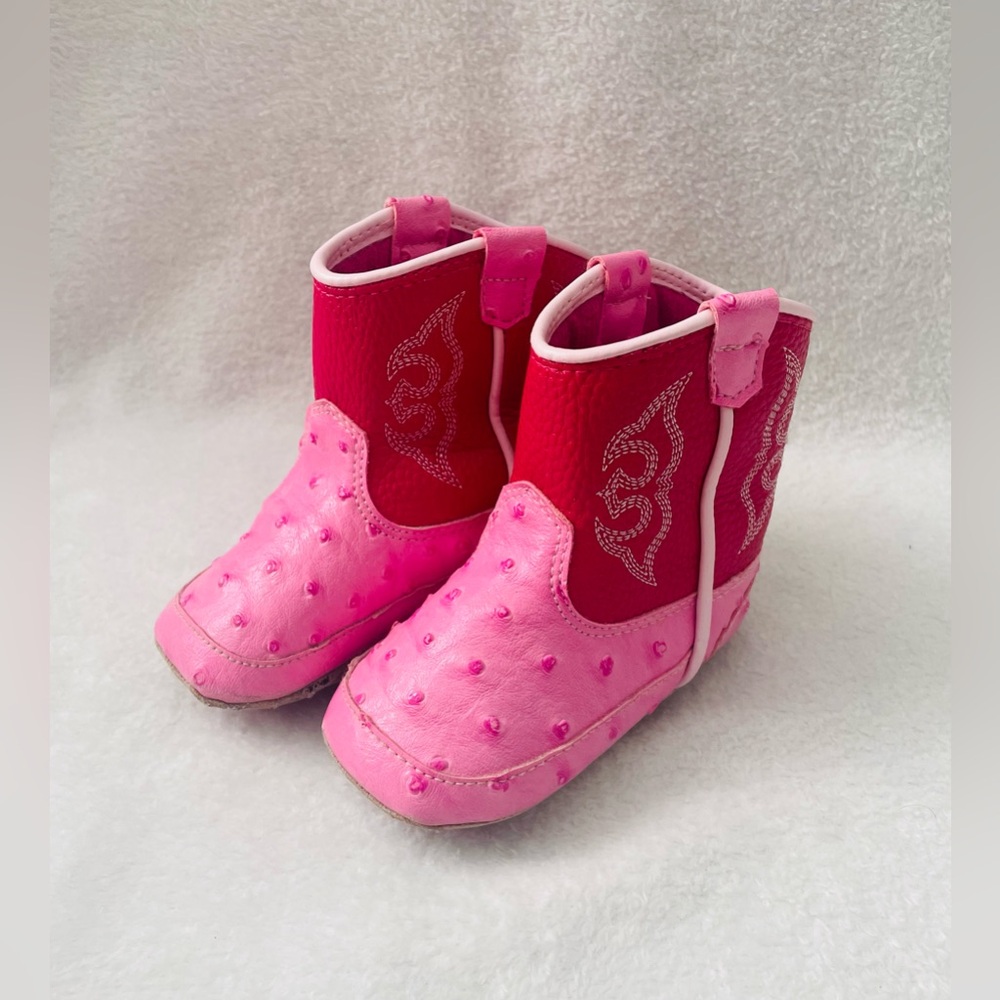 SOLD - Blazin Roxx Infant Baby Boots Pink Cowgirl Boots Leather Baby Girl